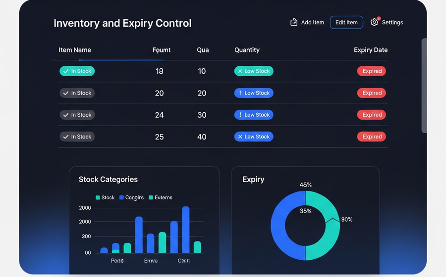 Екран контролю залишків